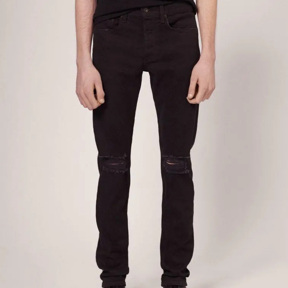 Rag & Bone - Fit 1 Skinny Jean - Black Holes